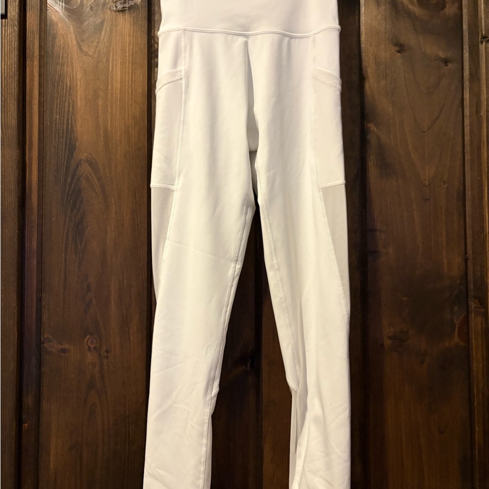 Aerie White High-Waisted Leggings